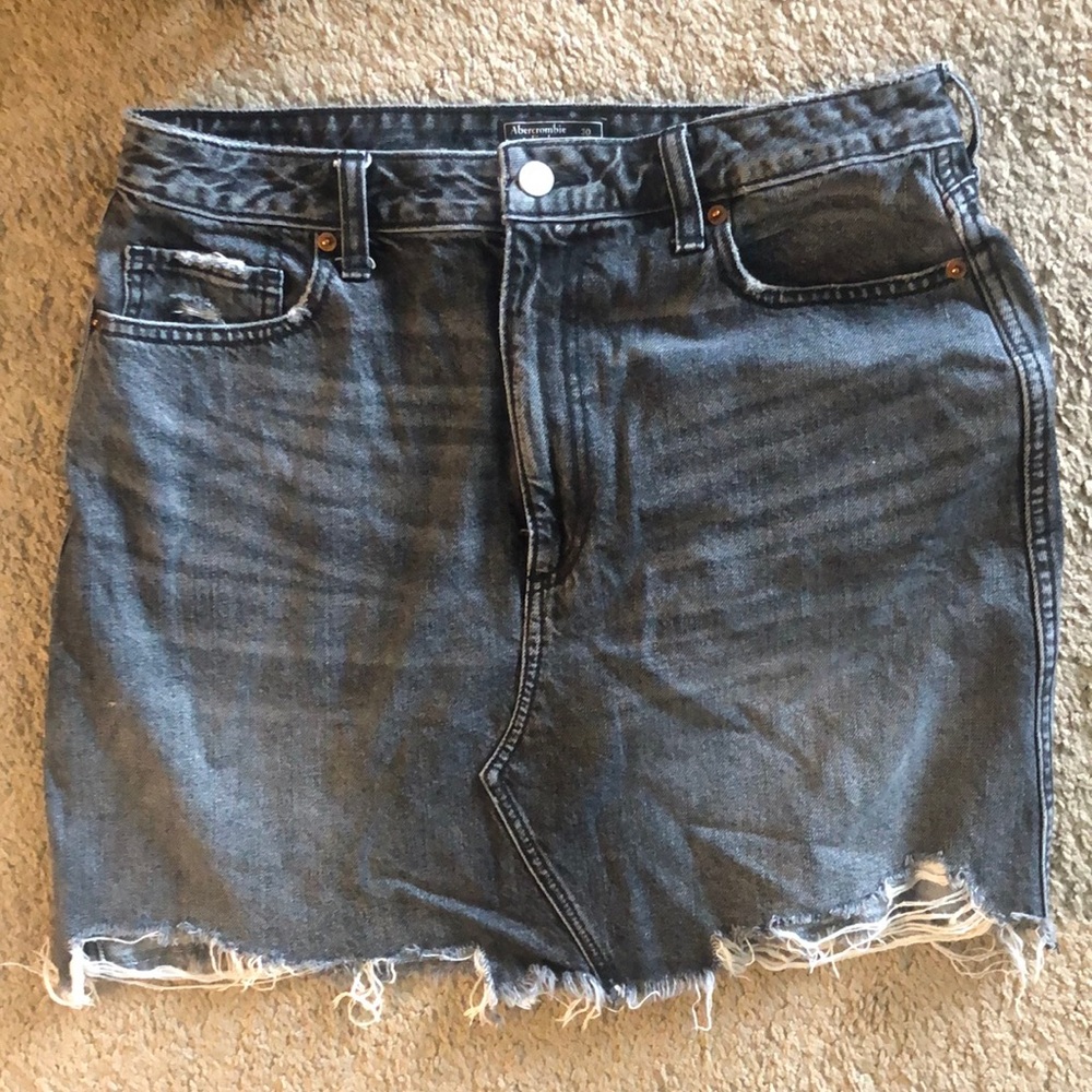 Black Jean Skirt